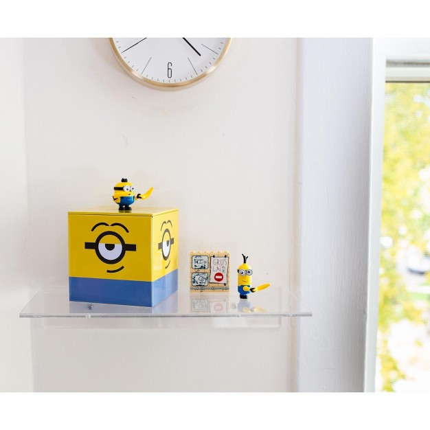 Ukonic Despicable Me Minions Tin Storage Box Cube Organizer With Lid 4 Inches