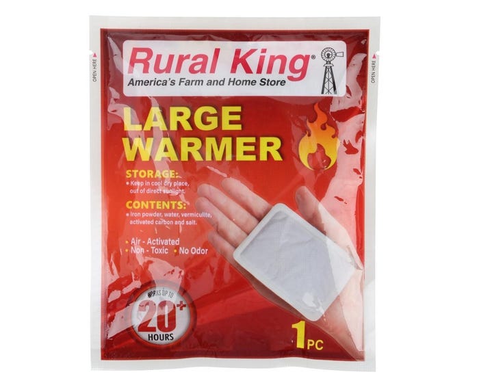 Rural King 20 Hour Hand Warmer， Large - 12880002