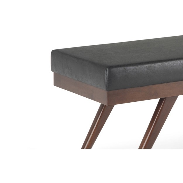 Simplihome Vegan Leather Ottoman Bench Chanelle