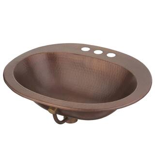 SINKOLOGY Seville 18 Gauge 20 in. Copper Drop-In Bath Sink in Aged Copper BOD-0903BC