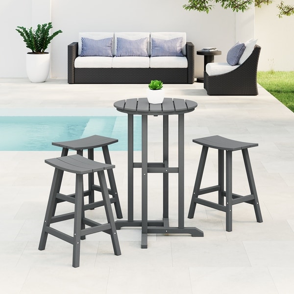 Polytrends Laguna Hdpe All Weather Outdoor Patio Bistro Counter Set (4Piece Set)