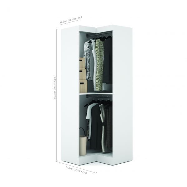 Bestar Pur by Bestar Corner storage unit in White