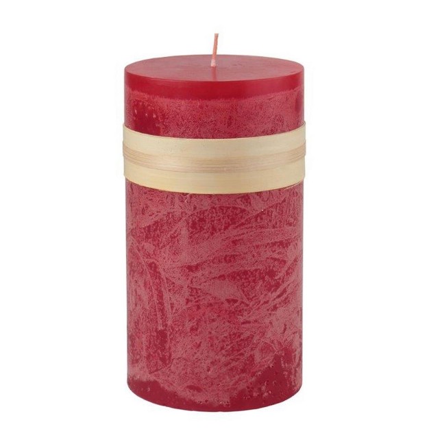 Cranberry Red Traditional Cylindrical Pillar Candle