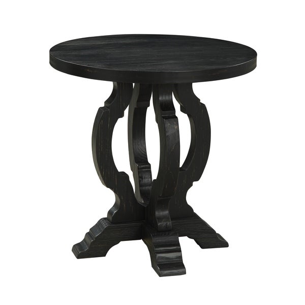 Somette Orchard Black Rub Orchard Park Accent Table - 27