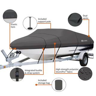 Classic Accessories StormPro 22 ft. - 24 ft. Heavy Duty Boat Cover 88968