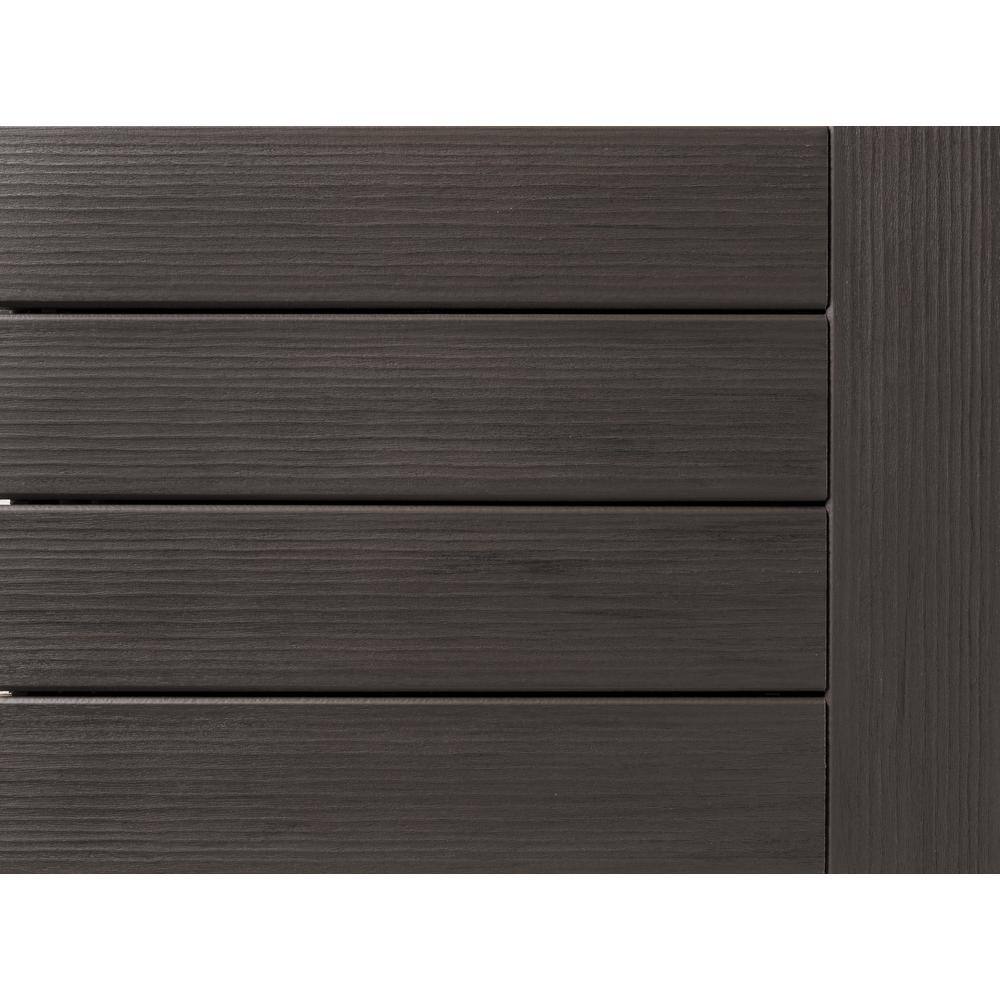 TimberTech Composite Legacy 54 in. x 6 in. x 1 ft. Grooved Espresso Composite Sample (Actual: 0.94 in. x 5.36 in. x 1 ft.) SAMP-LC12E