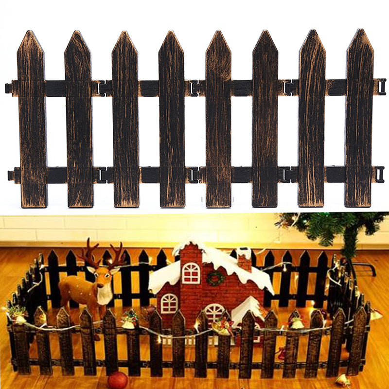 1pcs Decoractive Picket Fence Miniature Plastic Fencing DIY Garden Gates Decor