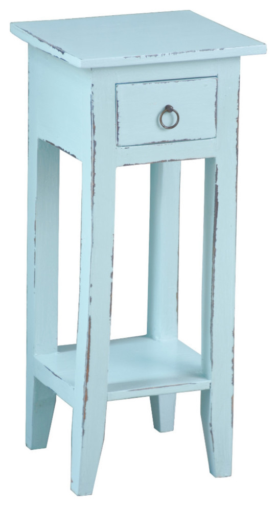 Sunset Trading Cottage Narrow Side Table  Sky Blue   Farmhouse   Side Tables And End Tables   by VirVentures  Houzz