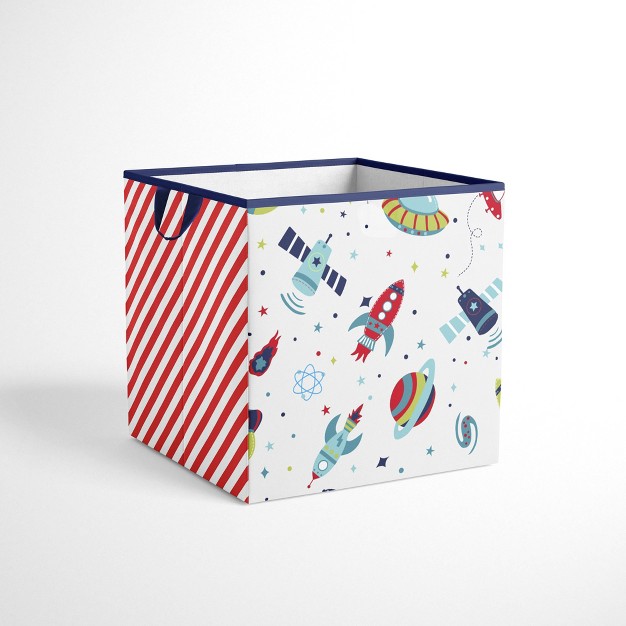 Bacati Space Multicolor Boys Cotton Storage Box Small