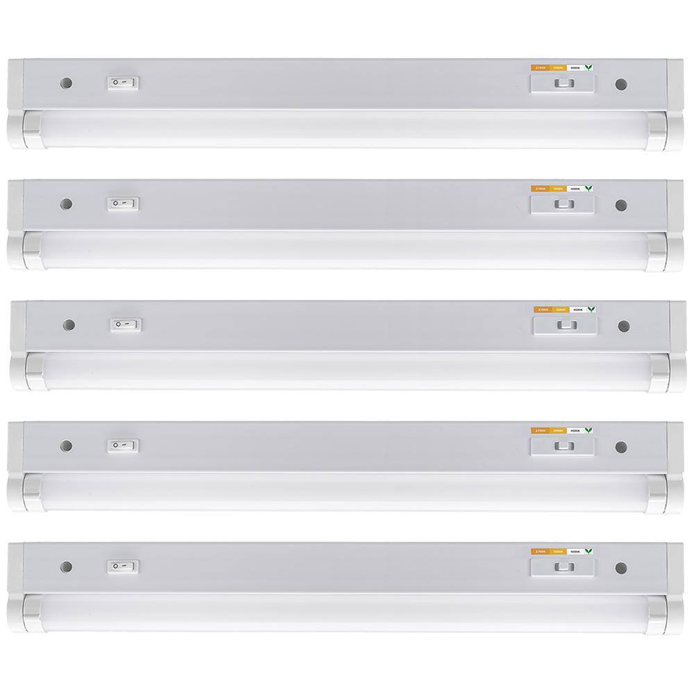 ETi 18 in. 9-Watt LED Under Cabinet Light Grow Light Adjustable Beam Angle 3 CCT and Grow Mode Indoor Gardening (5-Pack) 53508101-5PK