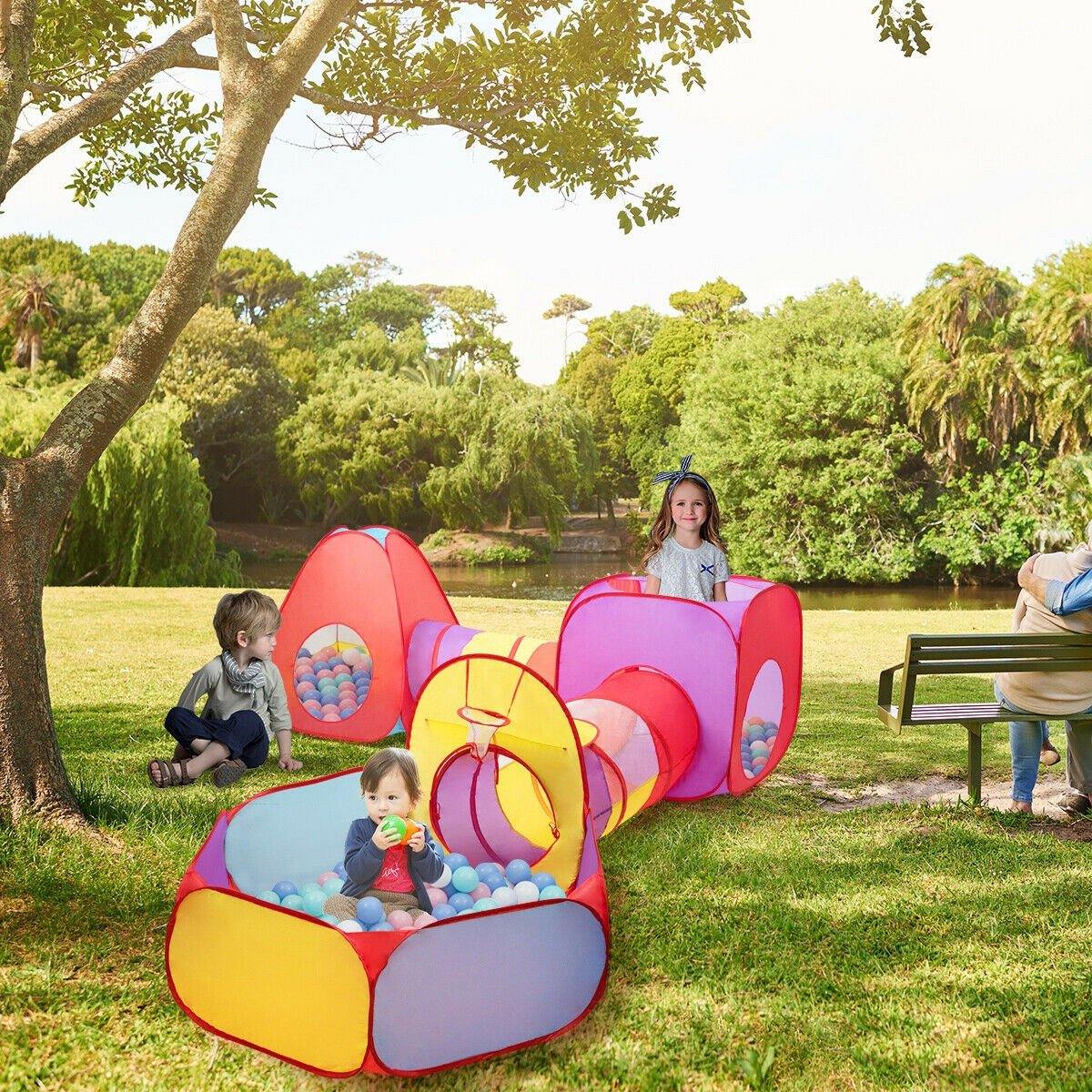 7pc Kids Play Tent, Ball Pit & Tunnels