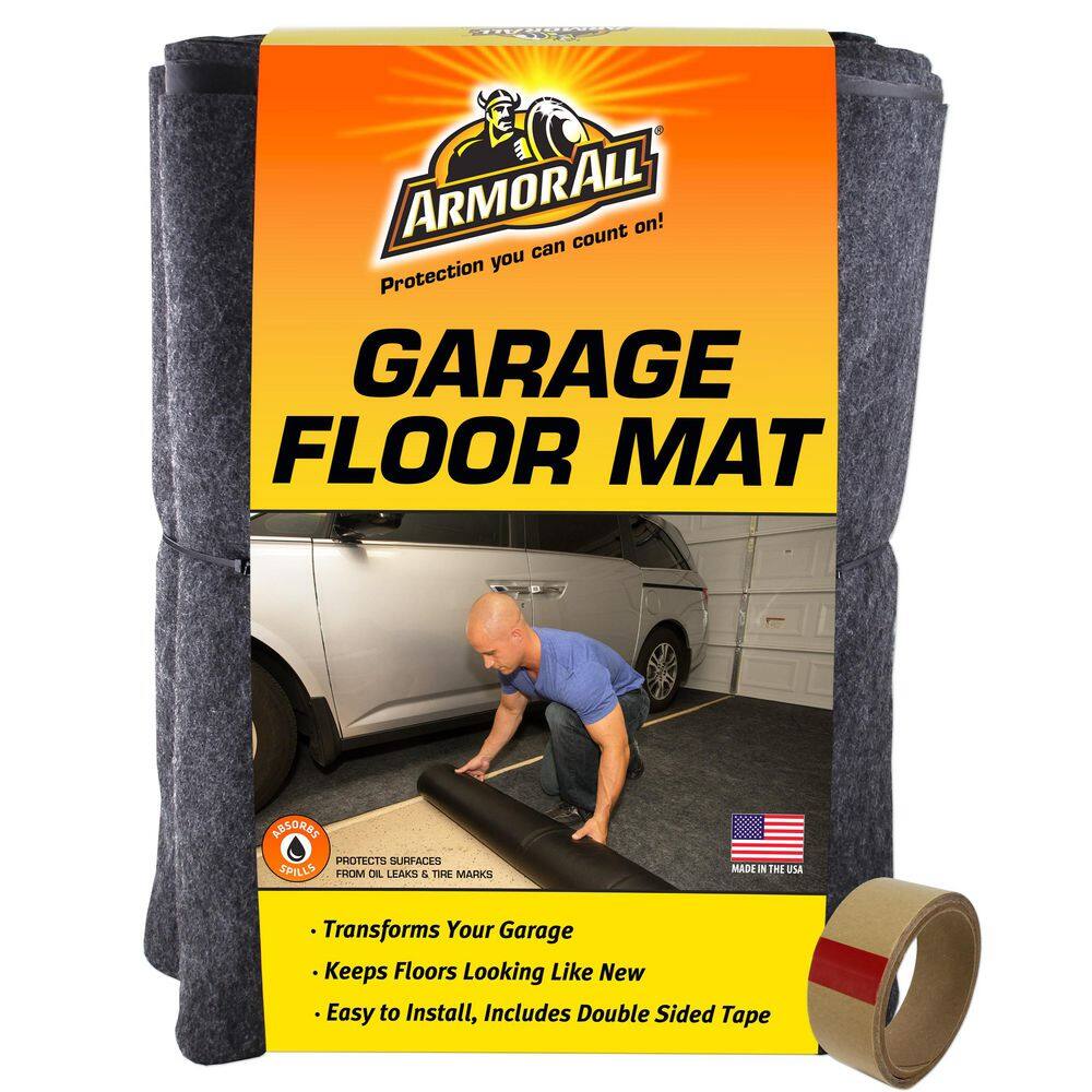 Armor All 7 ft. 4 in. W x 17 ft. L Charcoal Gray CommercialResidential Polyester Garage Flooring AAGFMC17