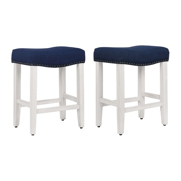 Dover 24-inch Saddle Counter Stool (Set of 2)