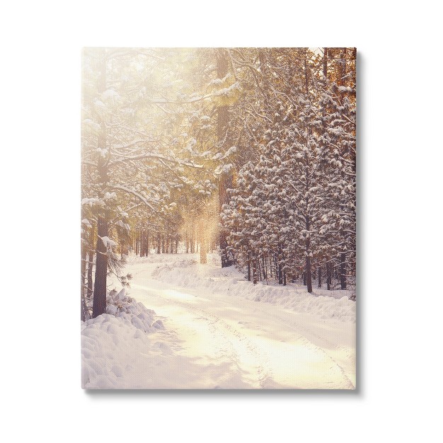 Stupell Industries Snowy Winter Path Canvas Wall Art