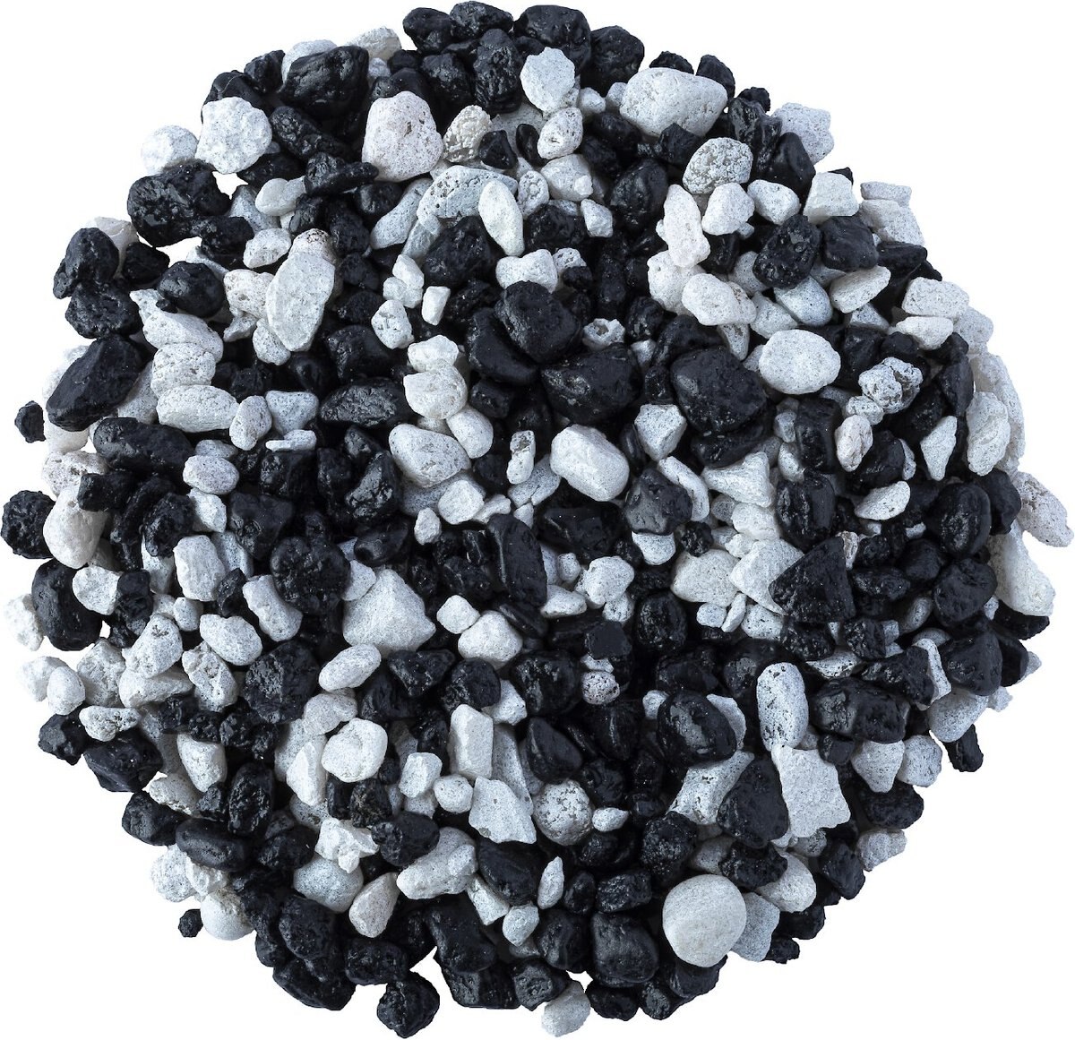 GloFish Aquarium Fish Gravel， Black and White， 5-lb