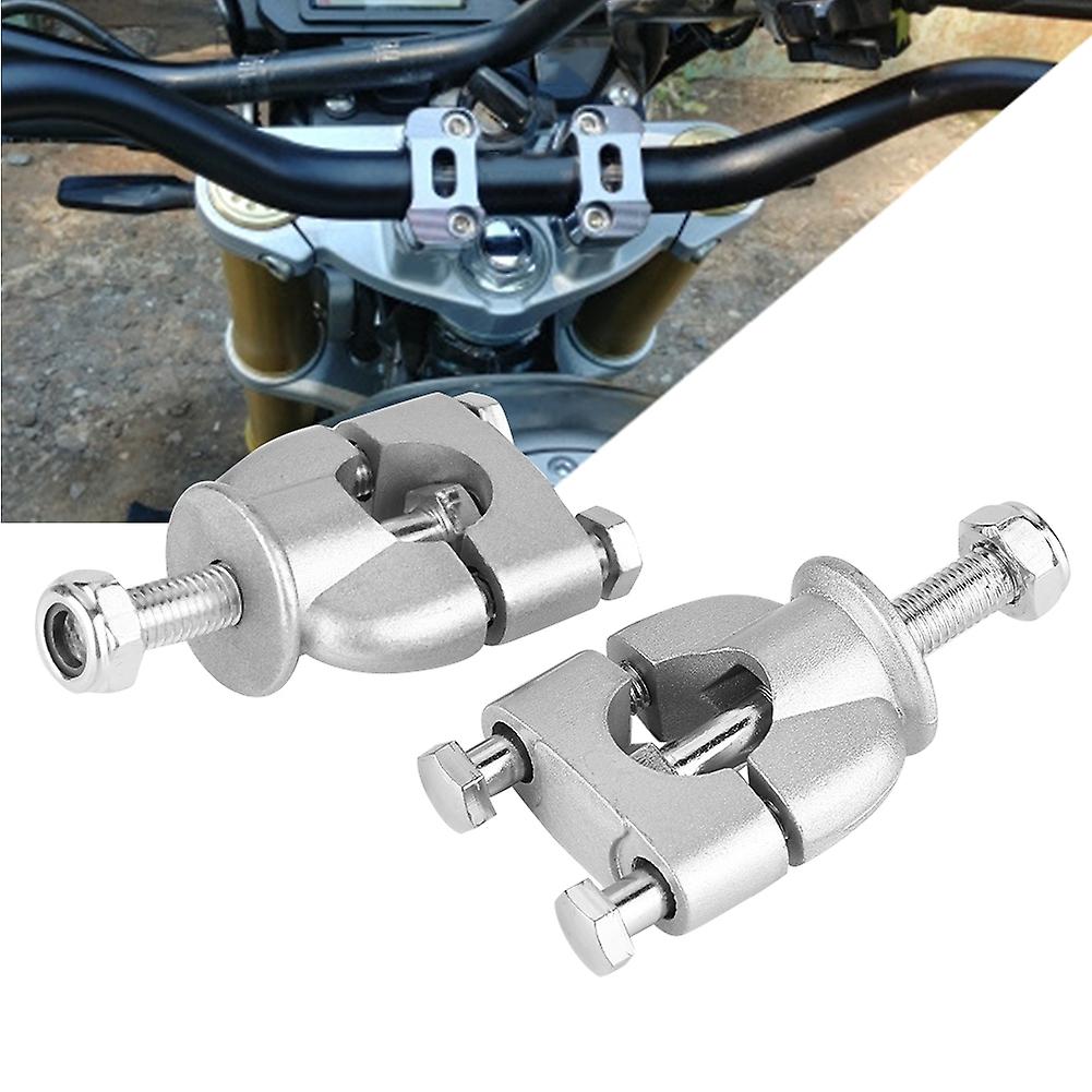 1 Pair Aluminum Alloy Motorbike Mount Riser 22mm Motorcycle Handlebar Fixed Clamps