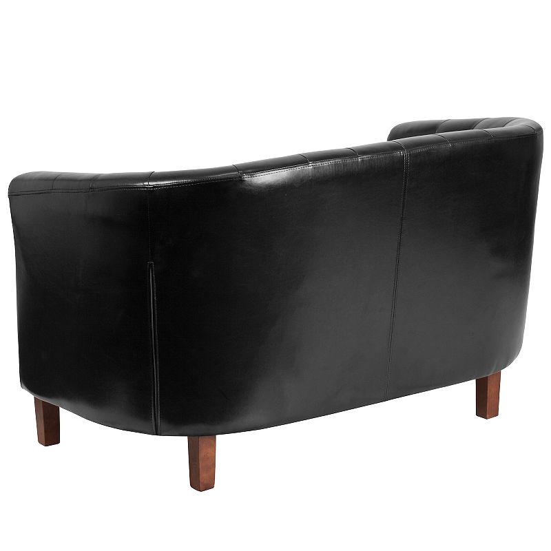 Flash Furniture HERCULES Black Tufted Loveseat Couch