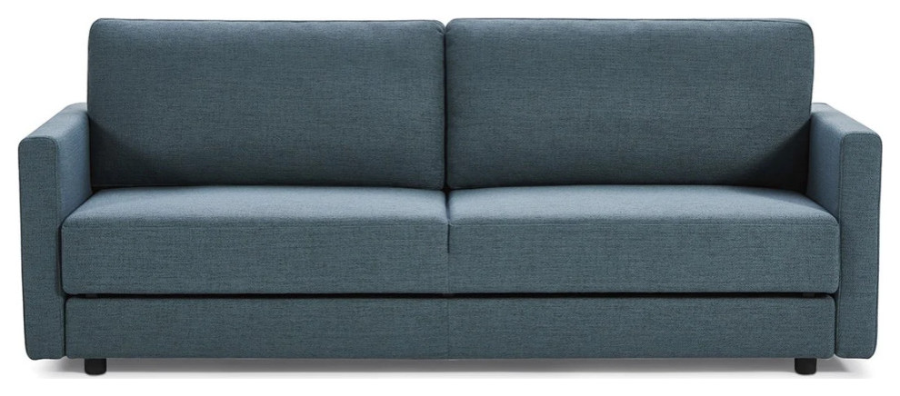 Nanda Modern Blue Green Fabric Sofa Bed With Storage   Modern   Sleeper Sofas   by Virgil Stanis Design  Houzz