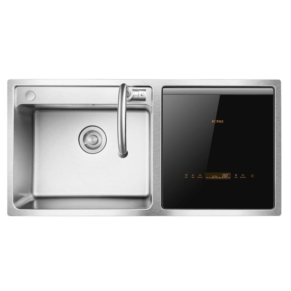 FOTILE 18 in. 2-in-1 In-Sink Right Dishwasher Combo with Waterproof Touchscreen in Stainless Steel SD2F-P3