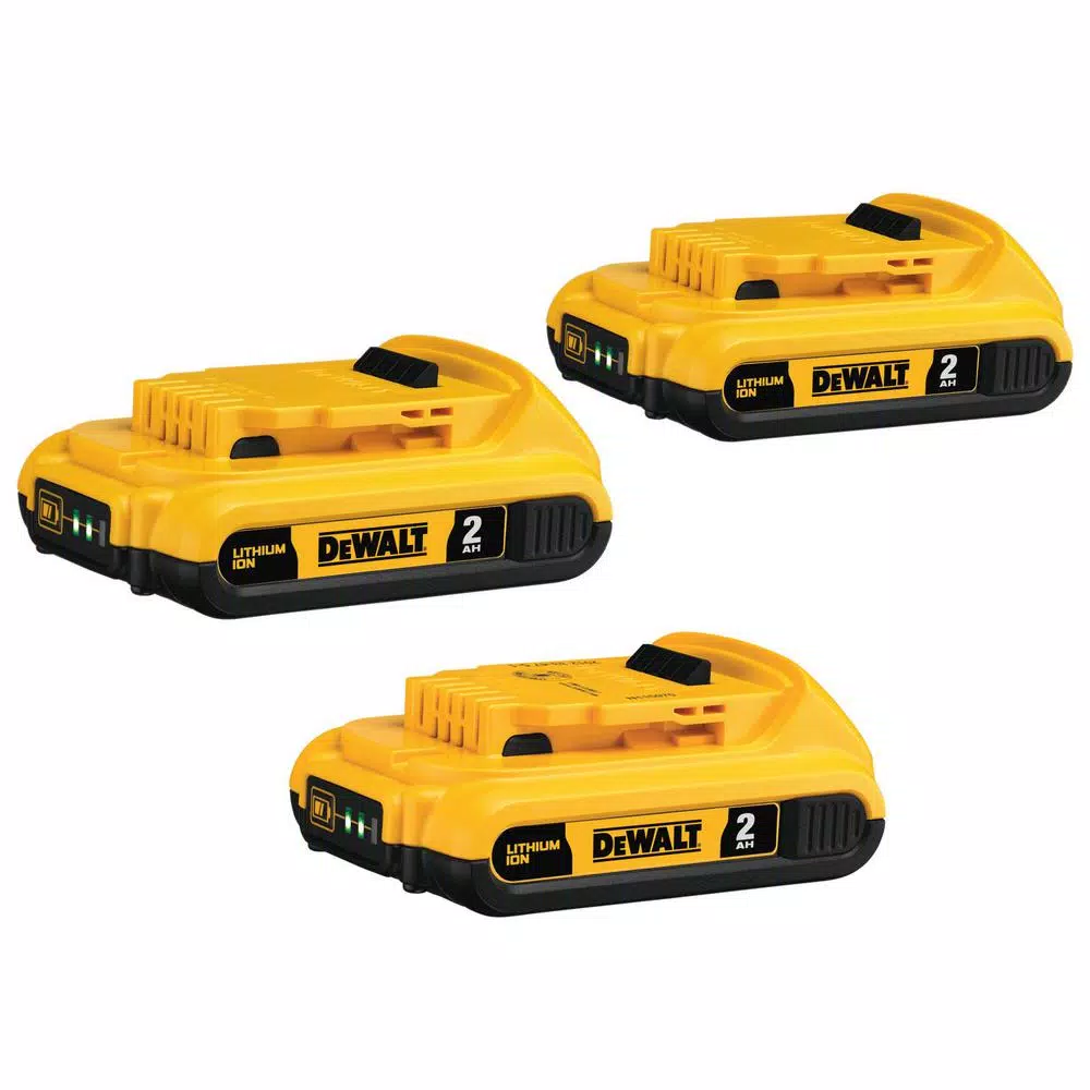 DEWALT 20-Volt MAX Compact Lithium-Ion 2.0Ah Battery Pack (3-Pack) and#8211; XDC Depot