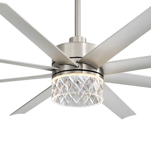 65 In LED Ceiling Fan with Light and Remote Control(Brushed Nickel) Shopping - The Best Deals on Ceiling Fans | 41561557