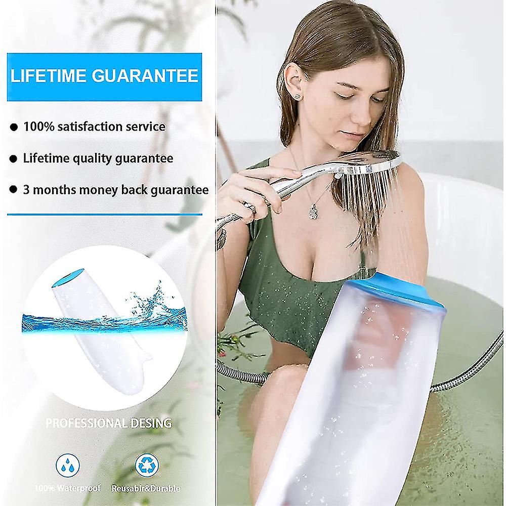 1 Pcs Waterproof Arm Cast Cover For Shower Adult Long Full Protector Cover Soft Comfortable Watertight Seal To Keep Wounds Dry Bath Bandage Broken Han