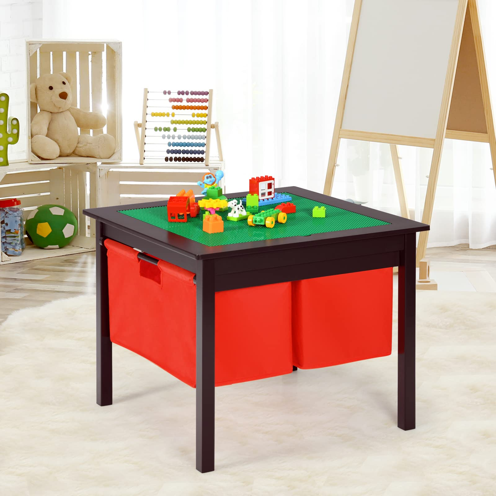 Costzon Kids Table, Children Wooden Activity Table