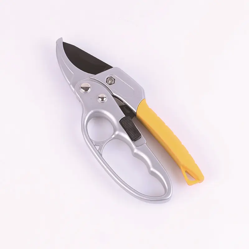 One Hand Garden Shears Gardening Hand Tools Tree Trimmers with Rubber Handles Pruning Scissors with Titanium Coated