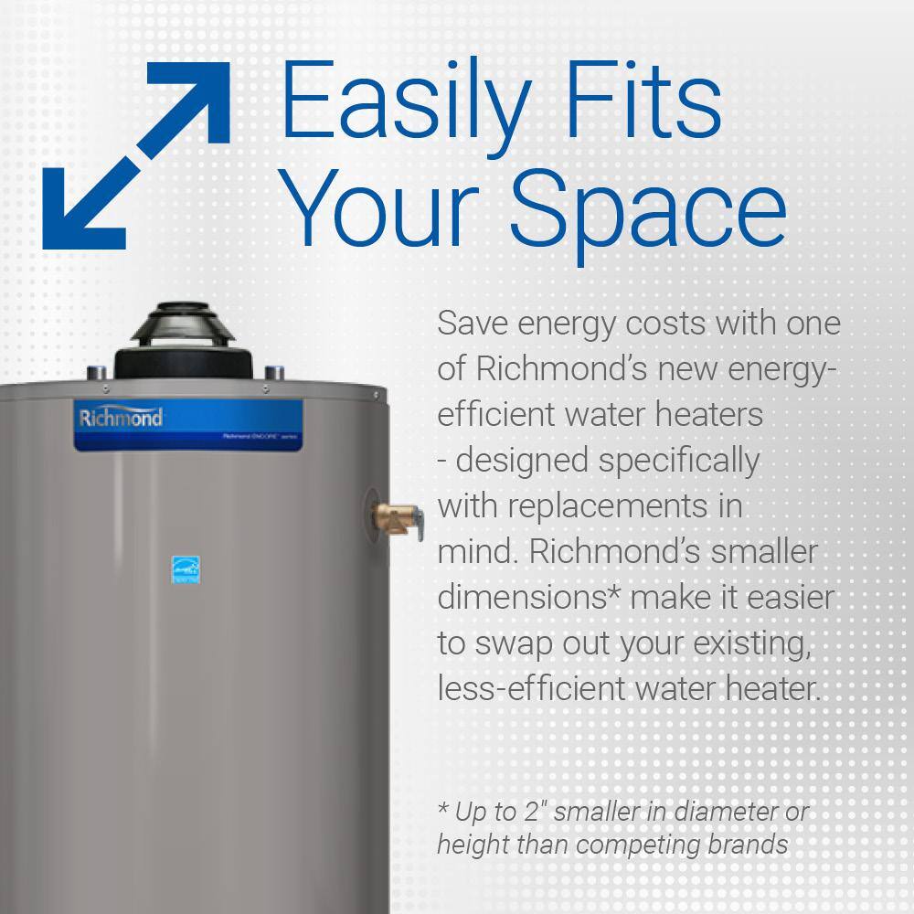 Richmond 50 Gal. Tall 6 Year 60000 BTU Natural Gas High Demand Water Heater 6G50-60F3