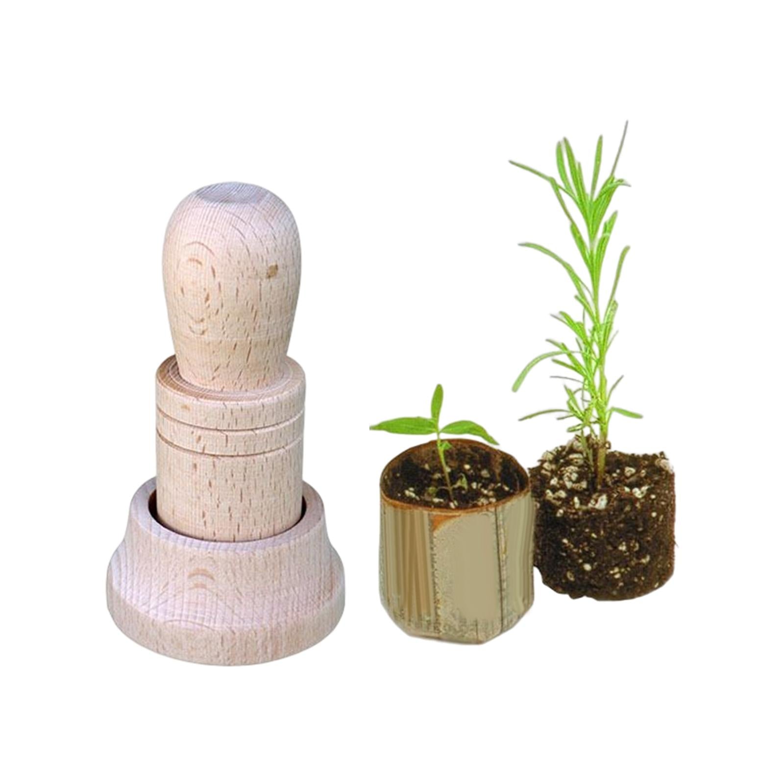 Flower Pot Maker Garden Planting Eco Friendly Nursery Pot Making Solid Wood Gardeners Gift Reusable Paper Plant potter Making