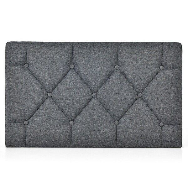 Linen Fabric Wall-mounted Upholstered Headboard - - 36292946