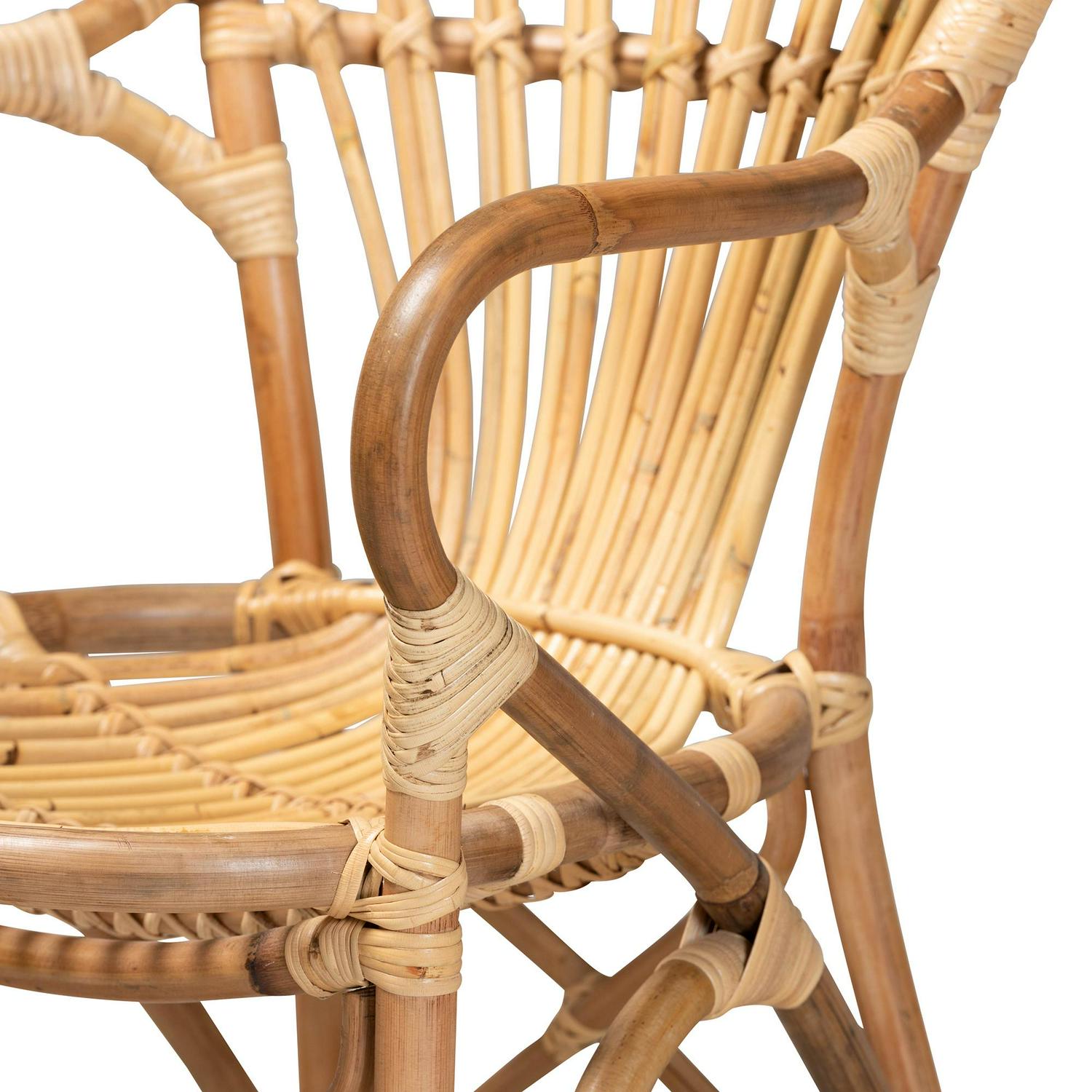 Baxton Studio Sheraton Club Chair， Natural