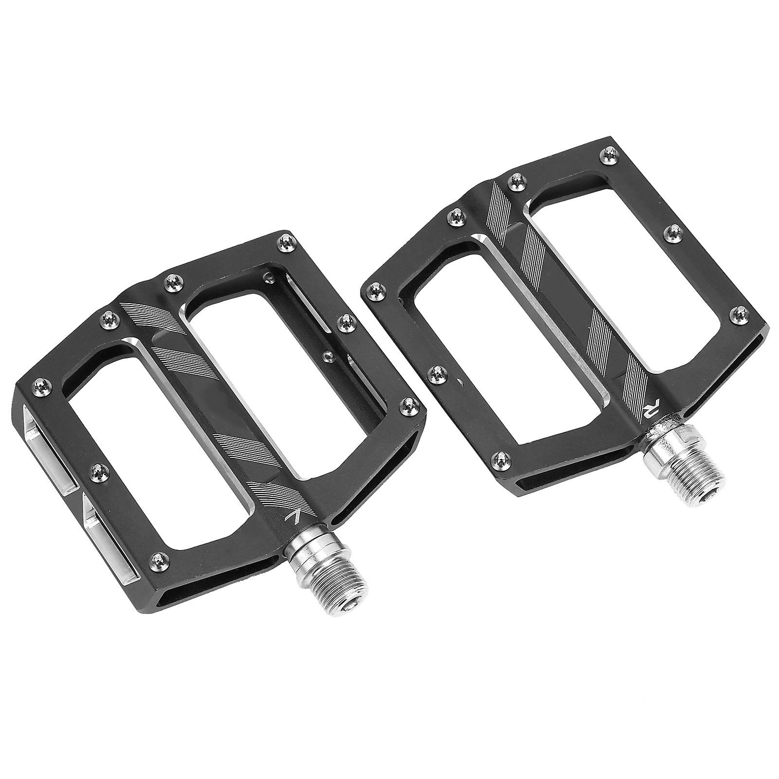 Mountain Bike Aluminum Alloy Bearings Pedal Road Cycling Flat Pedal Bike Bicycle Adapter Partsblack