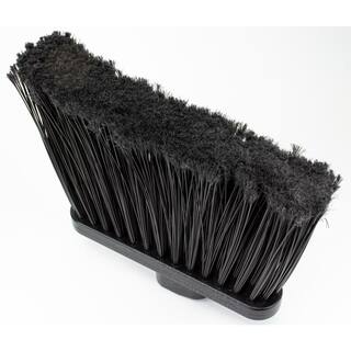 CFS Brands Sparta 12 in. Black Polypropylene Flagged Upright Broom Head (12-Pack) 36867EC03