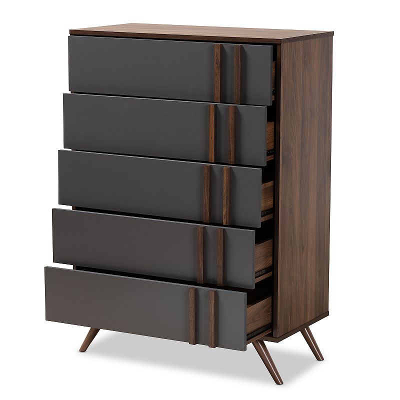 Baxton Studio Naoki 5-Drawer Dresser