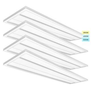 LUXRITE 1 ft. x 4 ft. 275033003850 Lumens Integrated LED Panel-Light 3 Color Options 3500K4000K5000K Dimmable (4-Pack) LR25709-4PK