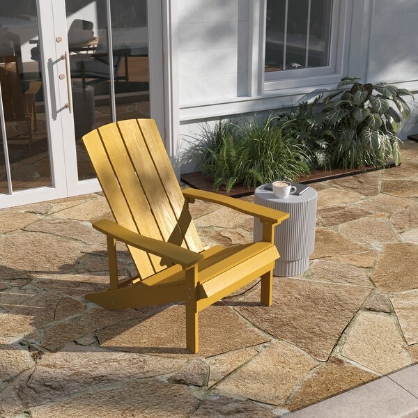 Outdoor AllWeather Poly Resin Wood Adirondack Chair