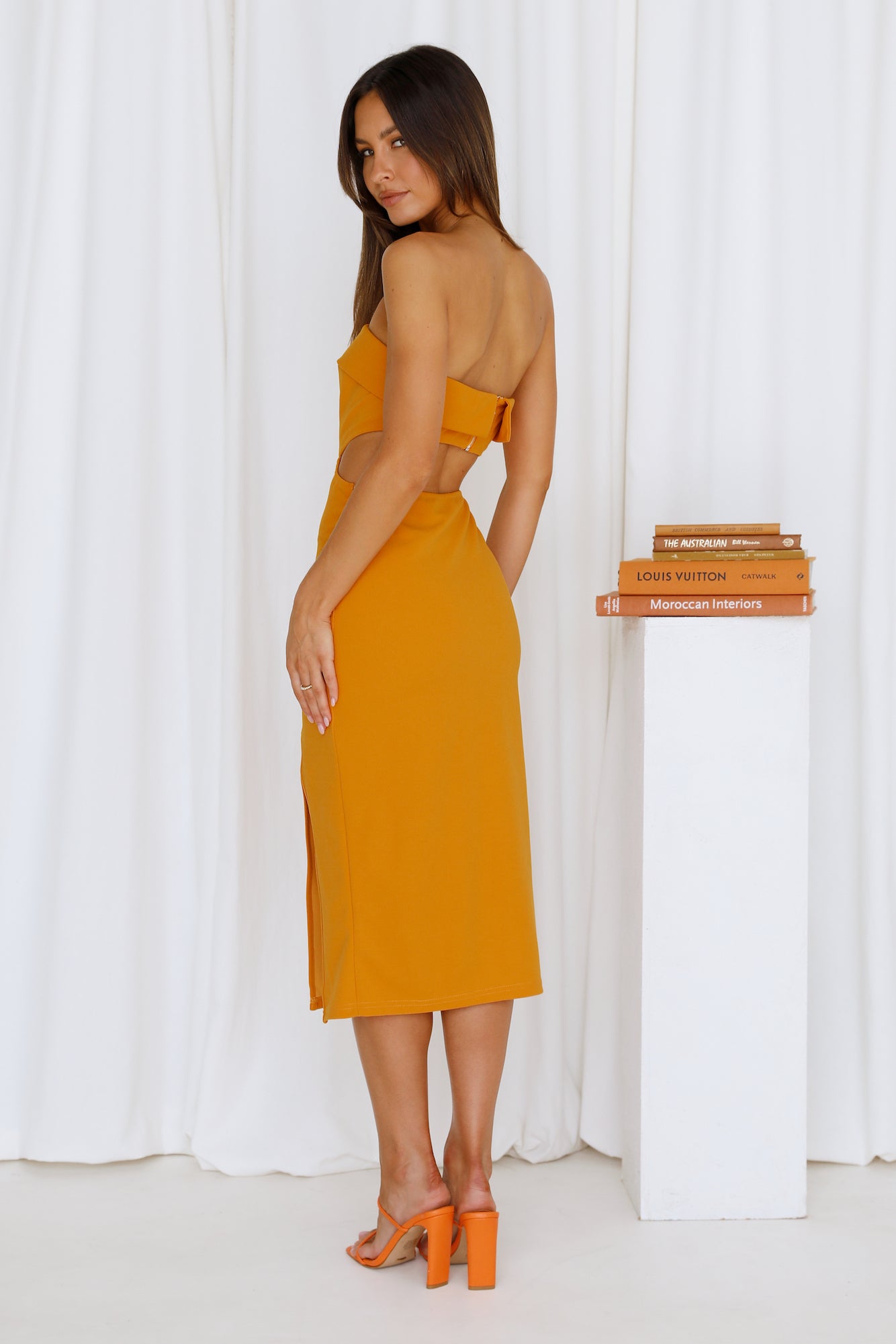 Only Strut Midi Dress Yellow