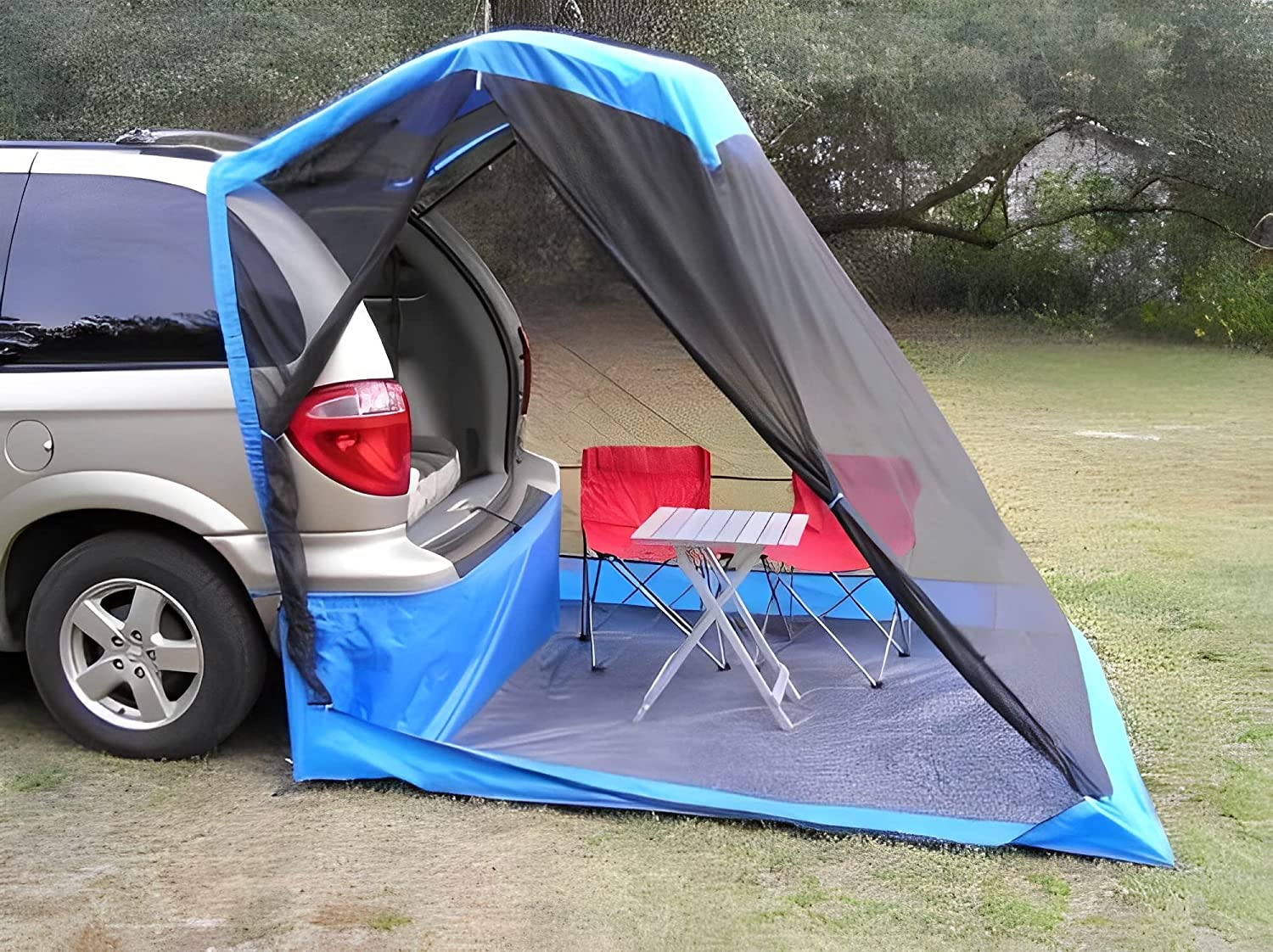 Suv Tent For Camping+ Rainfly, Super Easy And Quick Setup Car Tents For Camping Suv