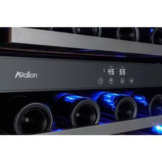 Avallon Dual Zone 24 in. 46-Bottle Built-in Wine Cooler AWC241DBLSS