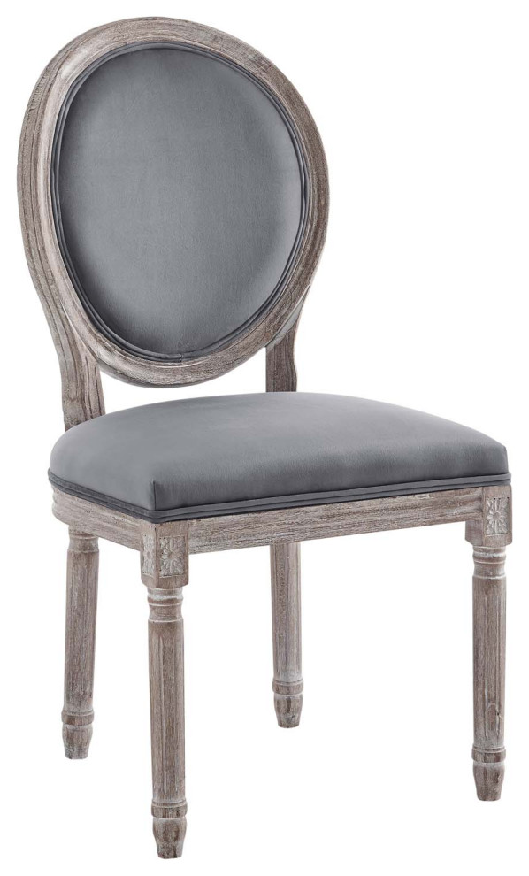 Emanate Vintage French Performance Velvet Dining Side Chair   French Country   Dining Chairs   by Modway  Houzz