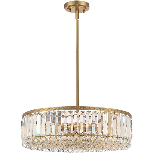 Wide Modern Clear Crystal 5 light Fixture For Dining Room House Foyer Entryway