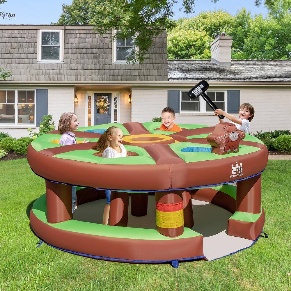 Costway Inflatable Whack-A-Mole Themed Castle for Kids Interactive Game With 480-Watt Blower NP10764US