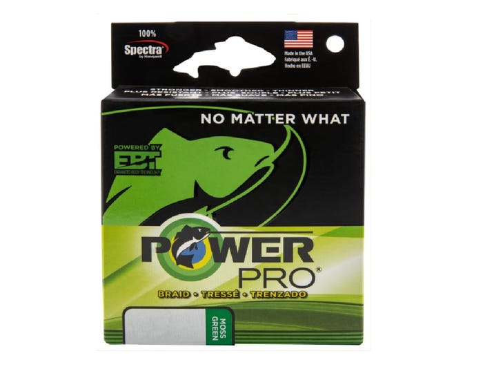 Power Pro 15 lb. Braided Fishing Line Moss Green， 150 Yards - 15-150