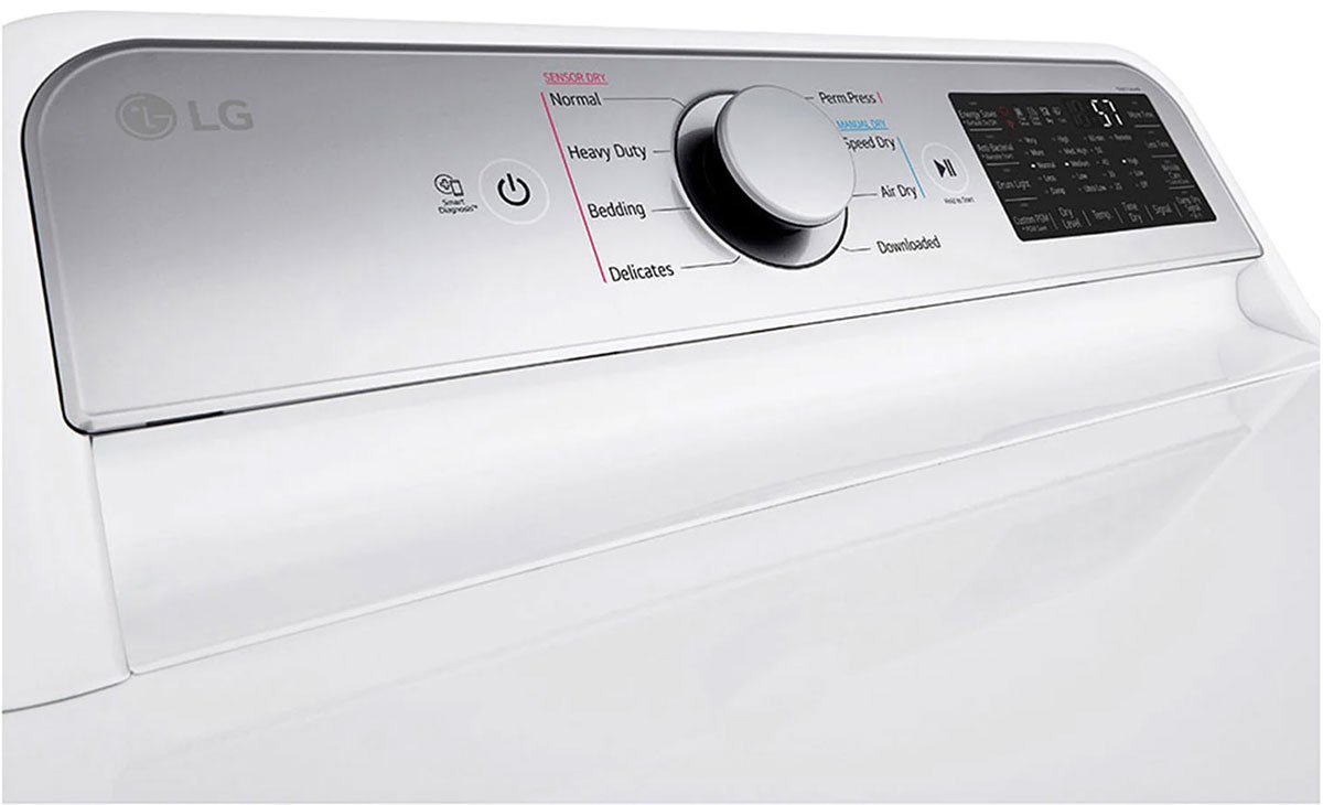 LG 7.3 Cu. Ft. White Electric Dryer With EasyLoad Door