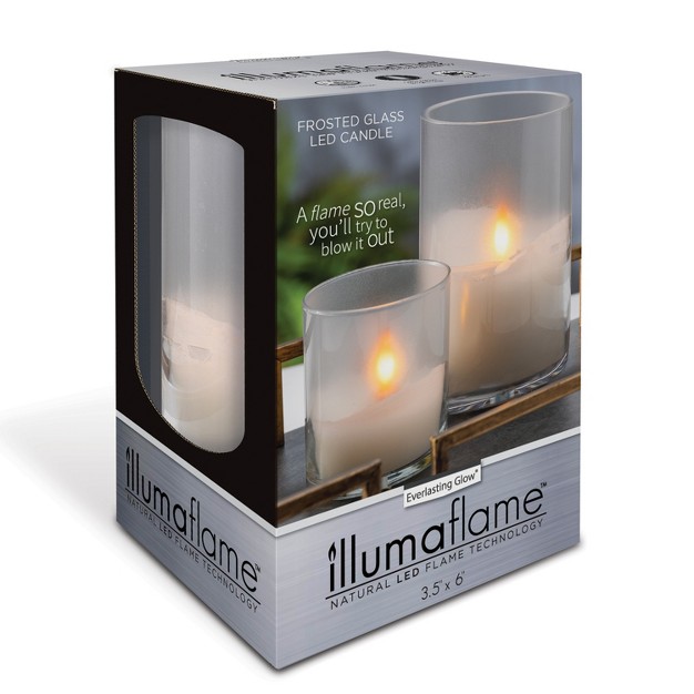 Everlasting Glow Flameless Illumaflame Wax Candle 3 5 d X 6 h