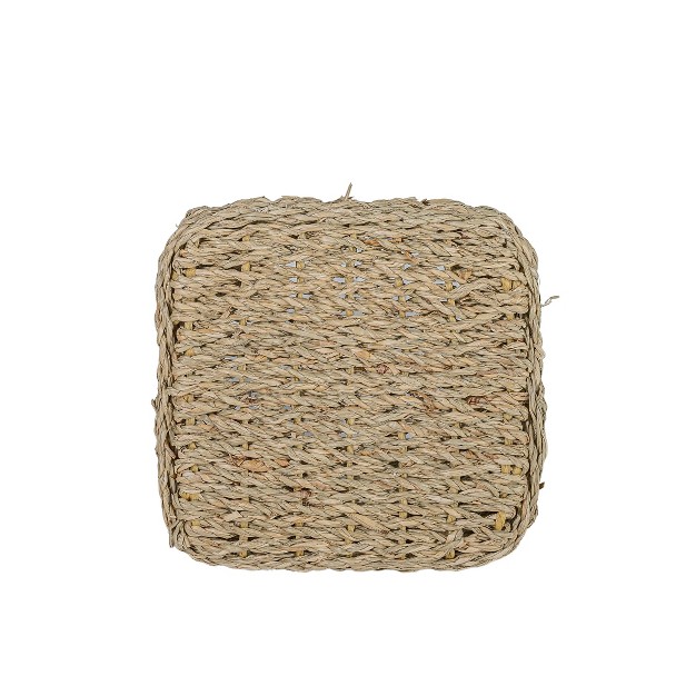 6 75 Inch Basket White Seagrass amp Rope By Foreside Home amp Garden