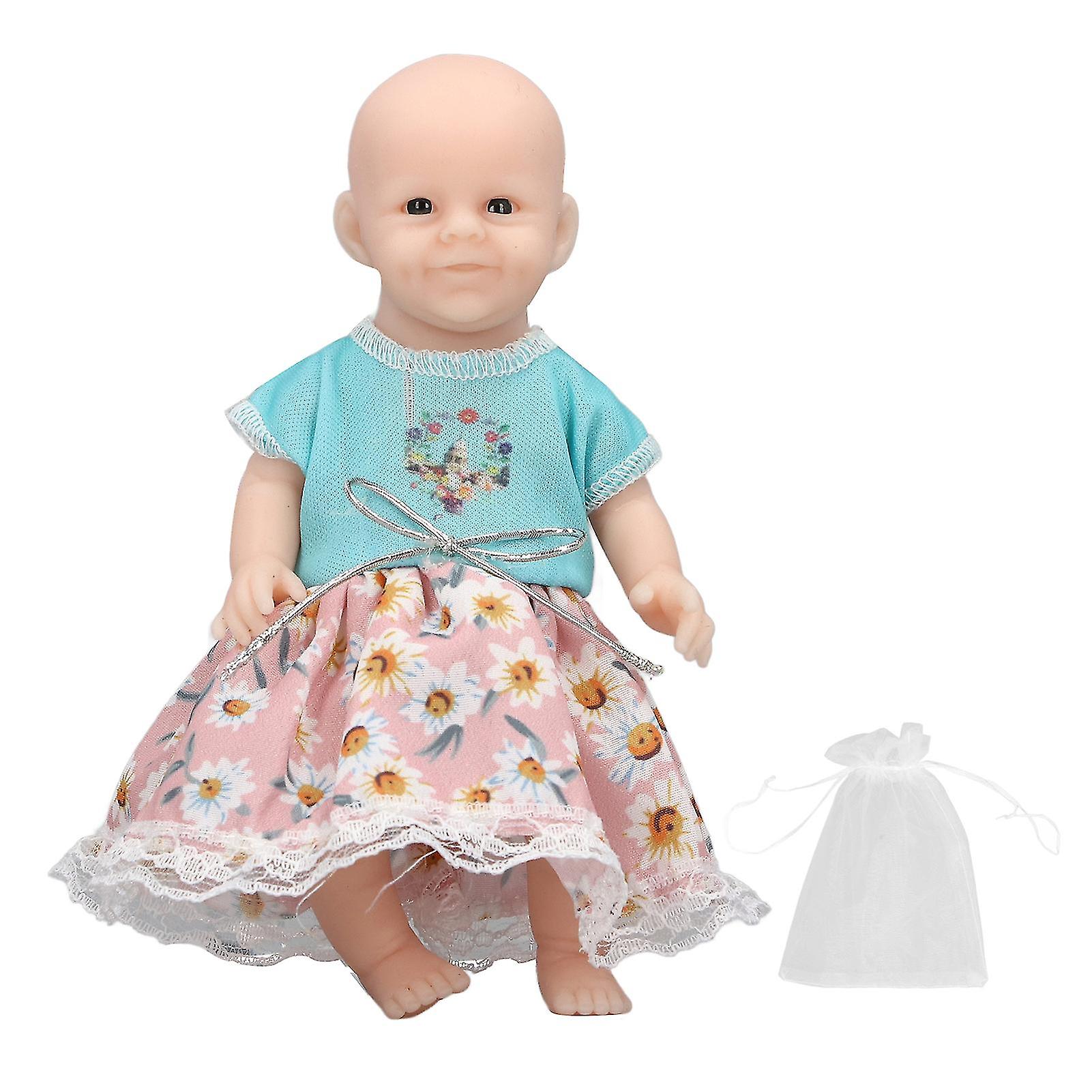 Baby Doll Full Silicone 6in Lifelike Reborn Newborn Soft Toy for Above 3 Years Old