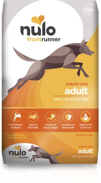 Nulo Frontrunner Ancient Grains Chicken， Oats and Turkey Adult Dry Dog Food