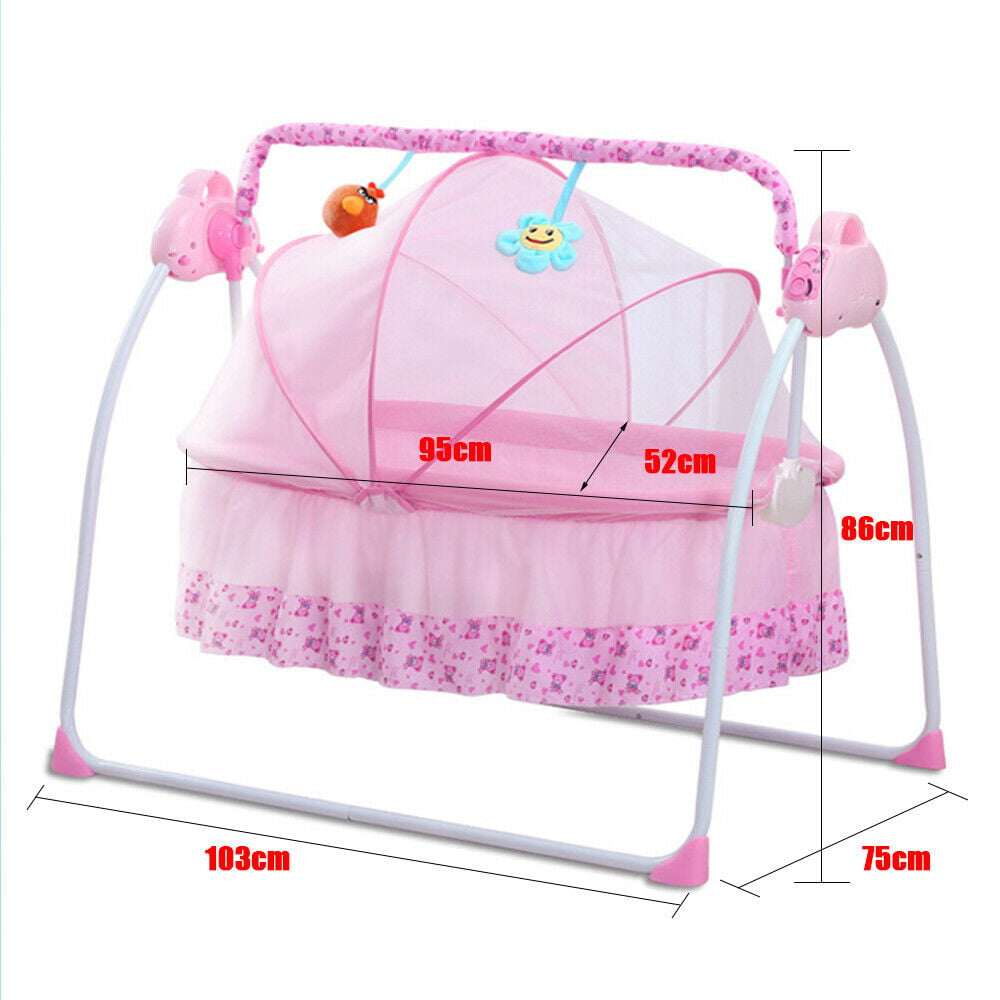 OUKANING Electric Baby Swing Cradle Seat Music Lounger+Bluetooth+USB